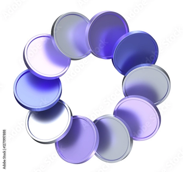 Obraz 3d rendering of flying coins. simple 3d illustration for business and finance