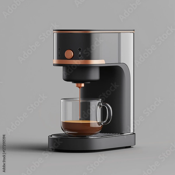 Obraz Coffee maker Isolated on white Background