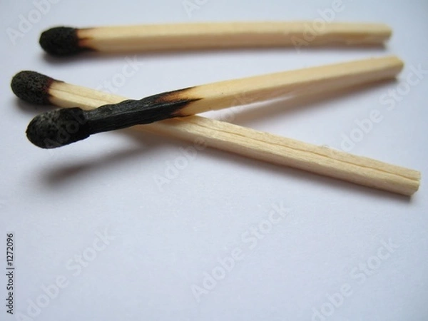 Obraz burnt matches