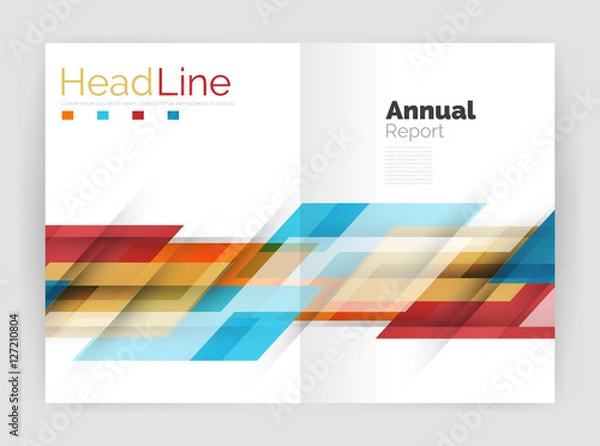 Fototapeta Set of business straight lines abstract backgrounds