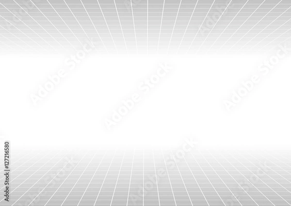 Obraz Vector : Abstract perspective grid line on white background