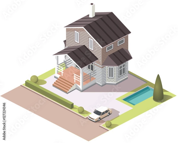 Obraz Set tiles vector buildings