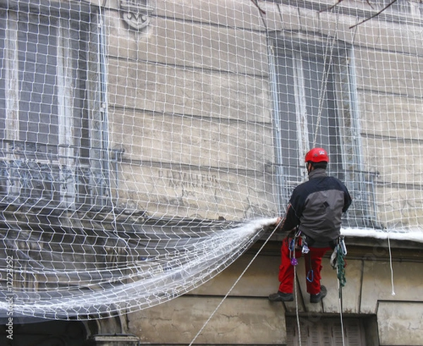 Obraz Cordiste du bâtiment