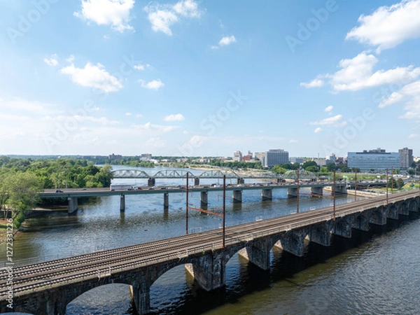 Obraz bridges over a river