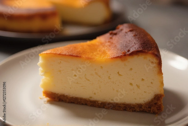Fototapeta Slice of Classic Cheesecake Dessert