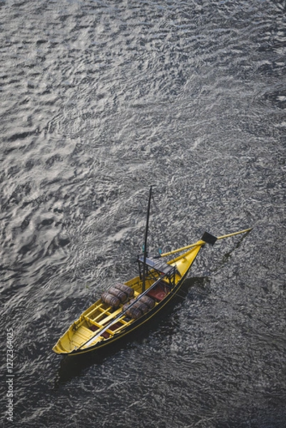 Obraz Boat on the coast of Porto. Typical old Portuguese boat