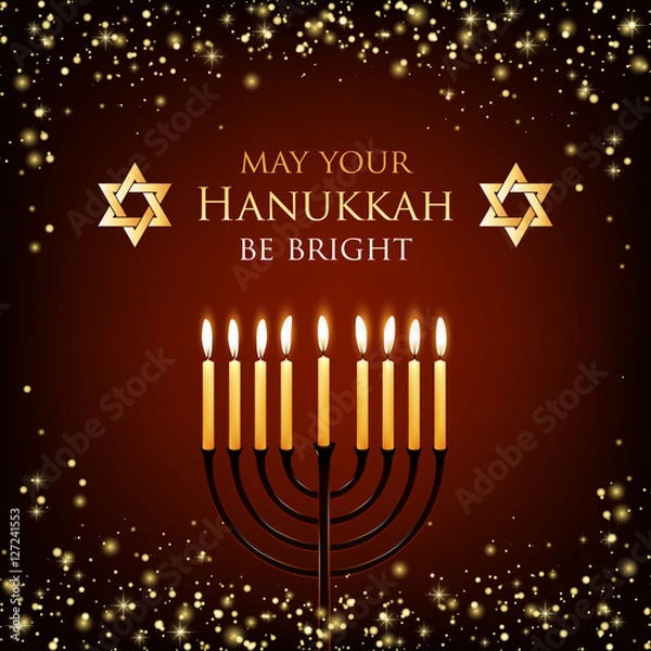 Fototapeta Vector Hanukkah background
