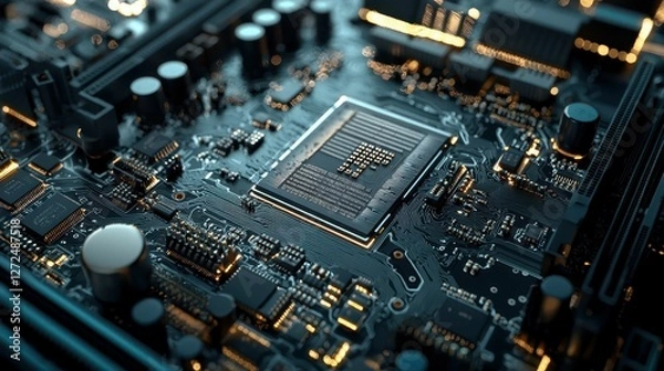 Fototapeta Advanced Engineering Blueprint of Precise Electronic Circuit Design