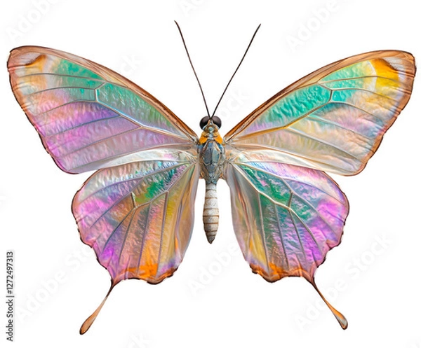 Fototapeta A Colorful Butterfly – Top View with Left-Right Symmetry