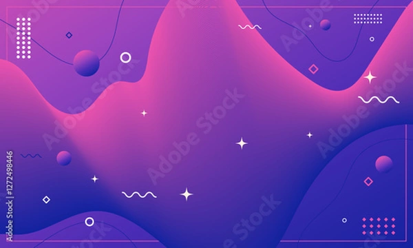 Fototapeta Abstract background of pastel pink color palette. Flowing element trend design. Magazine, leaflet, billboard, sale, banner, flyer, background. Eps 10