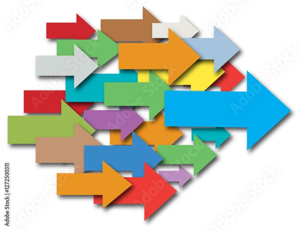 Fototapeta color arrows point to progress