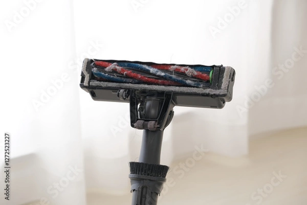 Obraz ゴミが絡まった掃除機のヘッド