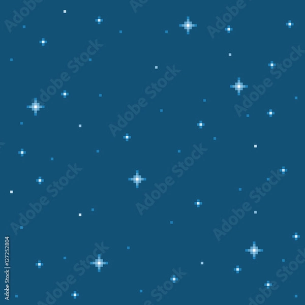 Fototapeta Pixel Star Seamless Background Tile