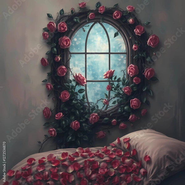 Obraz shabby chic dreamy mist pastel junk journals The Forest Retreat Paint a picture of a room that opens up to a magical forest. Trees grow right through the floor, and the ceiling is a canopy of leaves. 