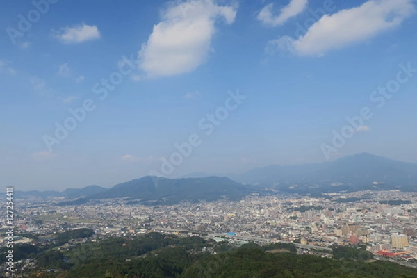 Obraz 福岡県筑紫野市　天拝山頂上からの景色