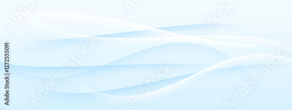 Obraz Light blue abstract background with wavy lines perfect for modern designs, website backgrounds, social media posts, and presentation slides.