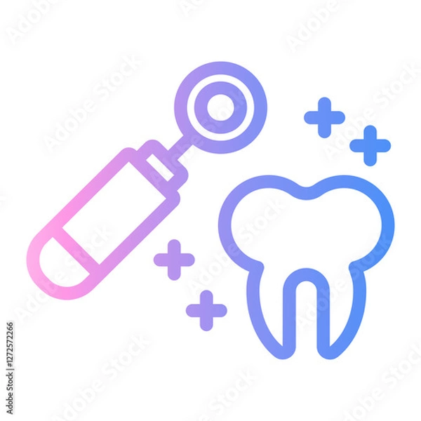 Fototapeta mirror Line Gradient Icon