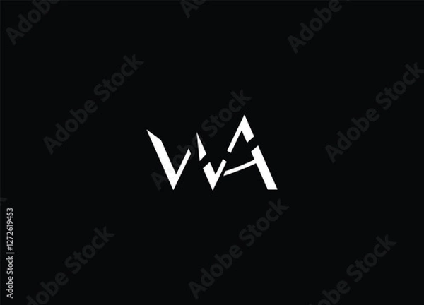 Obraz WA initial logo design and creative logo design
