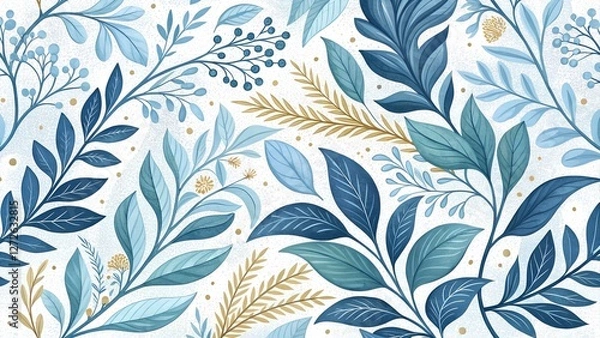 Fototapeta seamless pattern with leaves