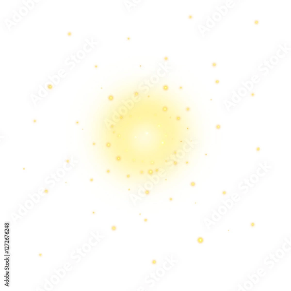 Fototapeta fireflies surround the center of light, firefly light effect