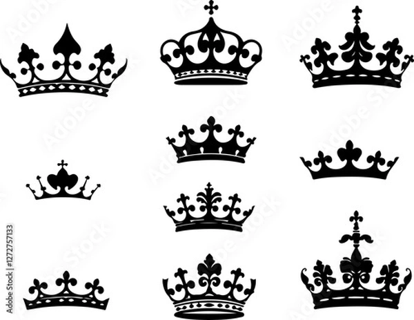 Obraz set of crowns vector