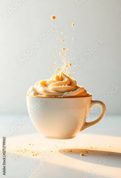 Obraz fluffy coffee floating
