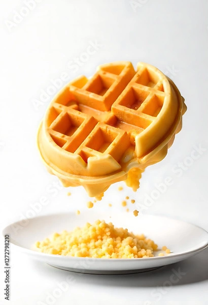 Obraz fluffy waffle floating