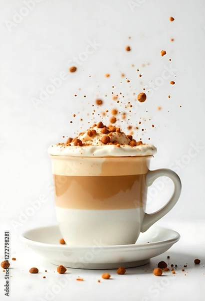 Obraz fluffy coffee floating