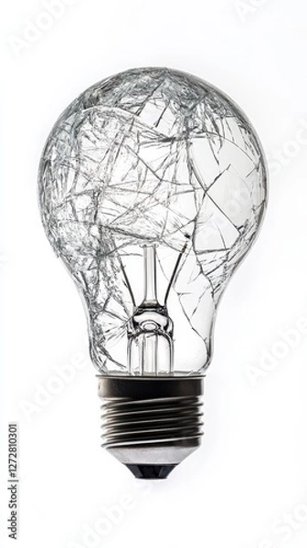 Obraz Shattered Brilliance: A Broken Light Bulb