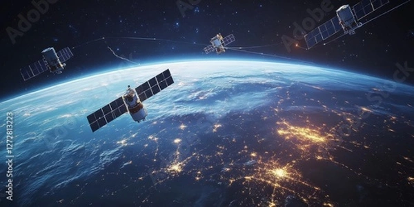 Fototapeta Digital art of a glowing lotus flower floating in a serene pond surrounded by mist, Generative AI