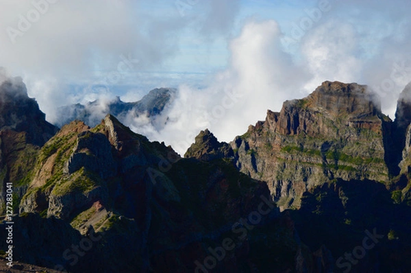 Obraz Arieiro mountain clouds