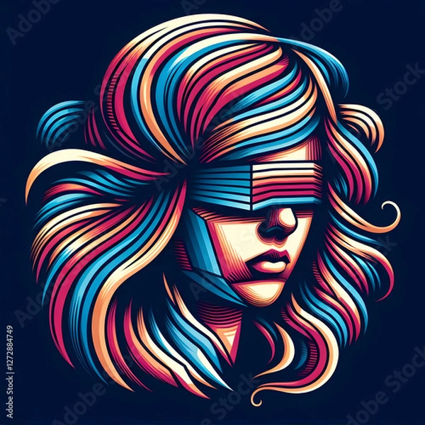 Obraz carnival mask on black background