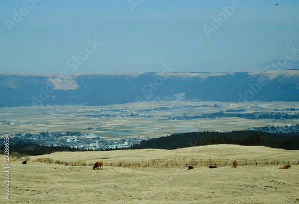 Obraz 冬の阿蘇の風景