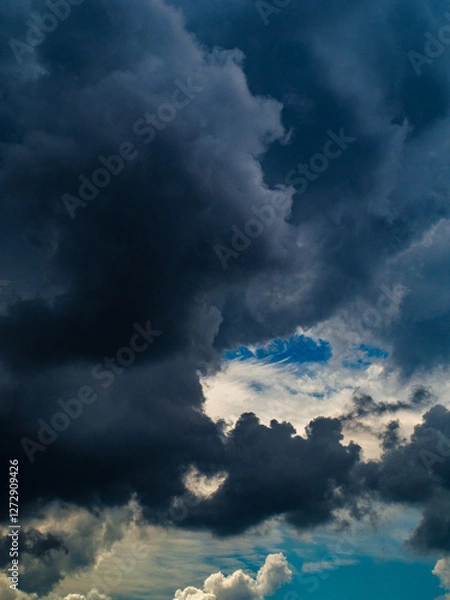 Fototapeta dramatic sky with clouds