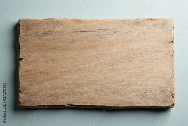 Fototapeta Rustic Weathered Wooden Plank, Ideal for Text Overlay or Design Element, Shows Natural Grain and Texture