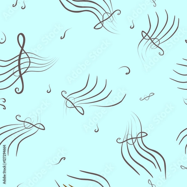 Fototapeta Music seamless pattern