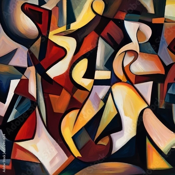 Fototapeta Cubism Geometric Patterns Abstract Overlays