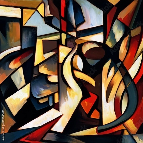 Fototapeta Cubism Geometric Patterns Abstract Overlays