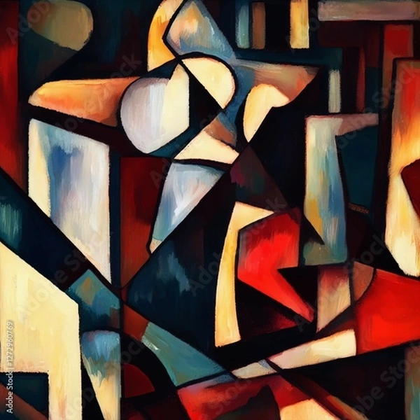 Fototapeta Cubism Geometric Patterns Abstract Overlays
