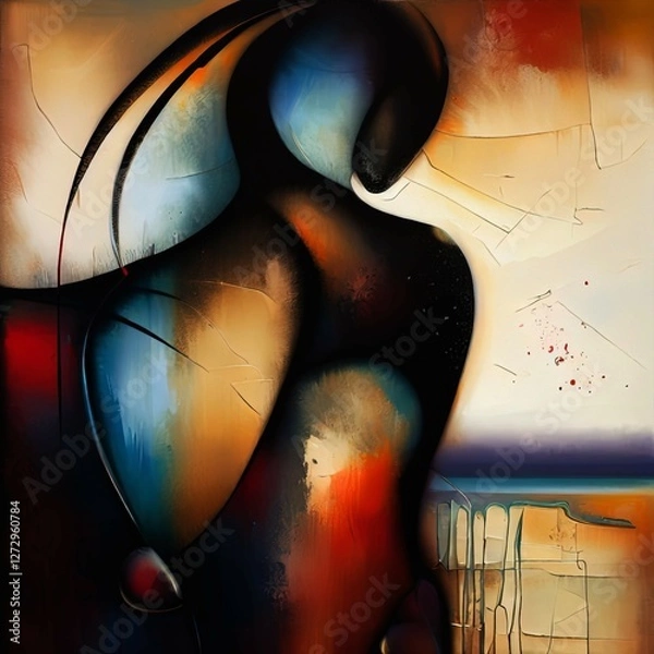 Fototapeta Expressionism Portrait Abstract Overlays
