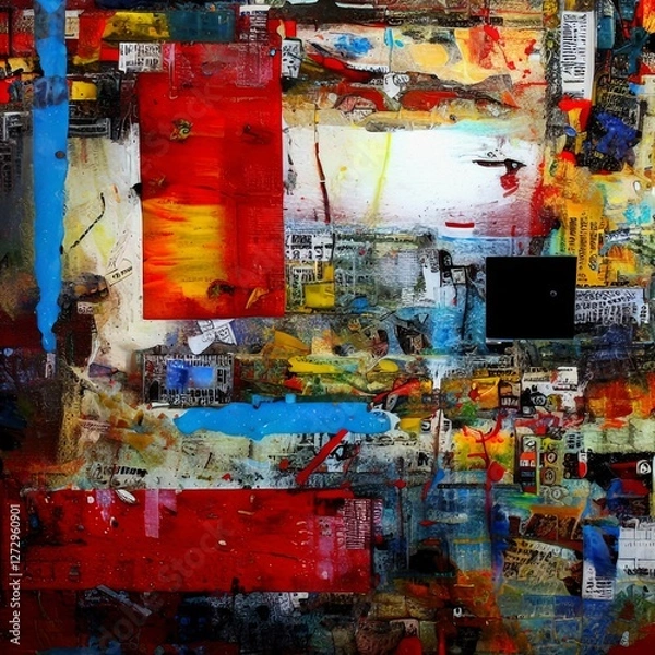 Fototapeta Abstract Expressionism Colorful Chaos Backgrounds