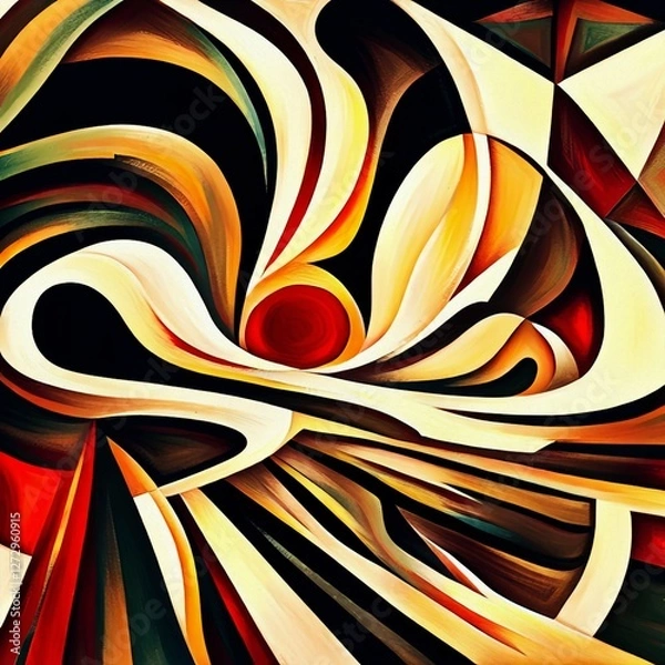 Fototapeta Cubism Geometric Patterns Abstract Overlays