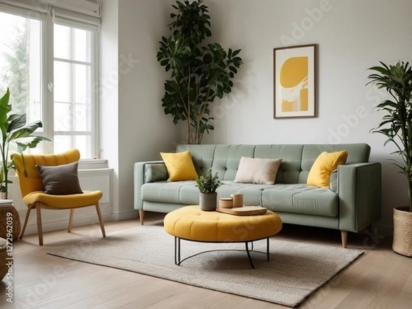 Obraz modern living room with sofa,living room interior,modern living room