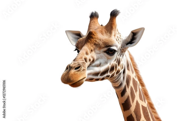 Obraz giraffe isolated on transparent background
