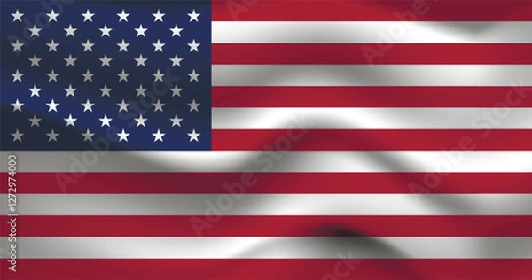 Fototapeta Flag of USA, The United States of America. American national symbol in official colors. Template icon. Abstract vector background.