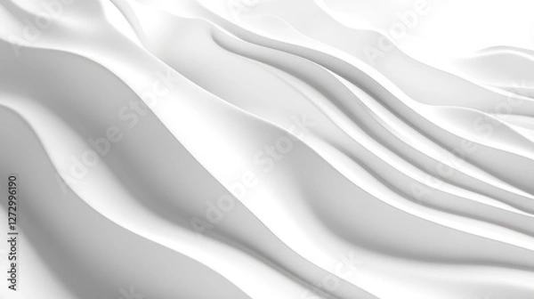 Fototapeta Abstract Serenity: Undulating, sculptural forms create a minimalist visual symphony. A harmonious interplay of light and shadow dances across the soft curves. 