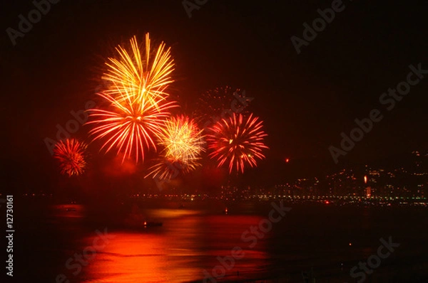 Obraz fireworks on the sea
