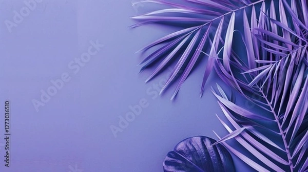 Fototapeta The Blue-purple Background of Palm Sunday: Interpretation of Culture and Spirit behind the Color in the Religious Holy Realm