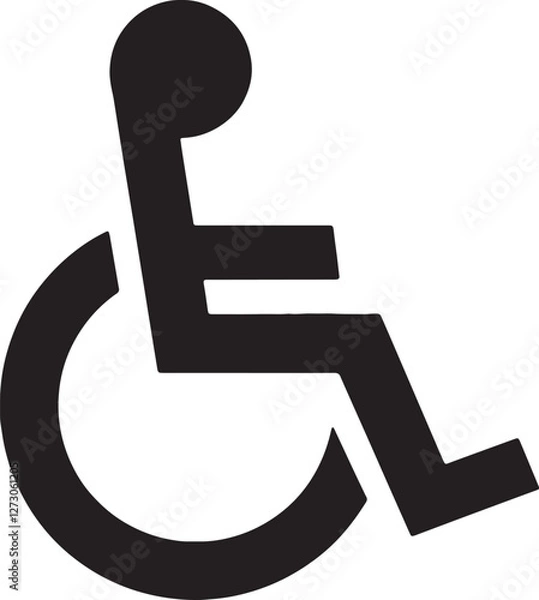 Obraz handicapped access sign or symbol flat icon 