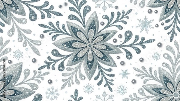 Fototapeta Night Photography Silver Glitter Art Pattern, Metallic Shimmer Texture, Abstract Design, Dark Background, Sparkle Effect, Elegant Glimmer